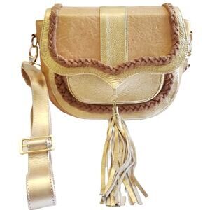 MAISON MARIKO bag Kasai Gold leather shoulder crossbody tassel luxury purse